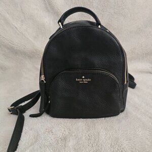 Kate Spade New York Jackson black pebbled leather mini ba